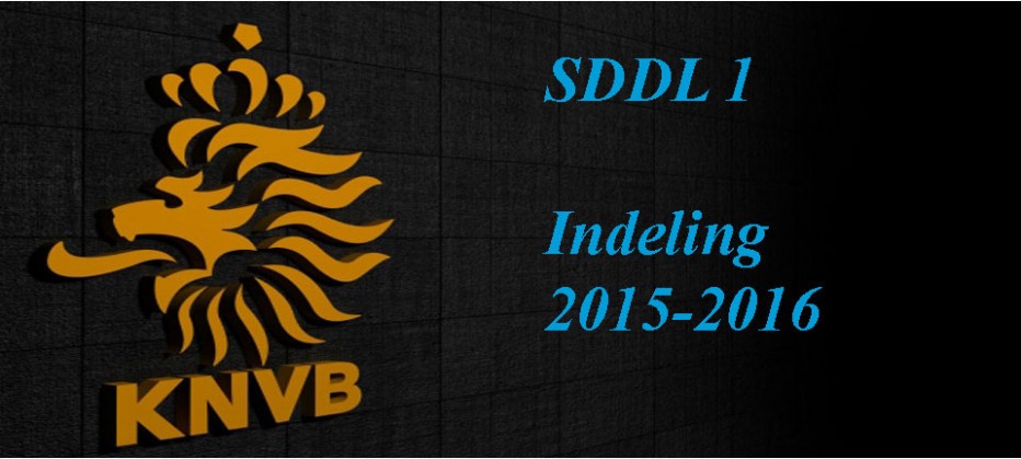 Nieuwe indeling SDDL  1  seizoen 2015/2016
