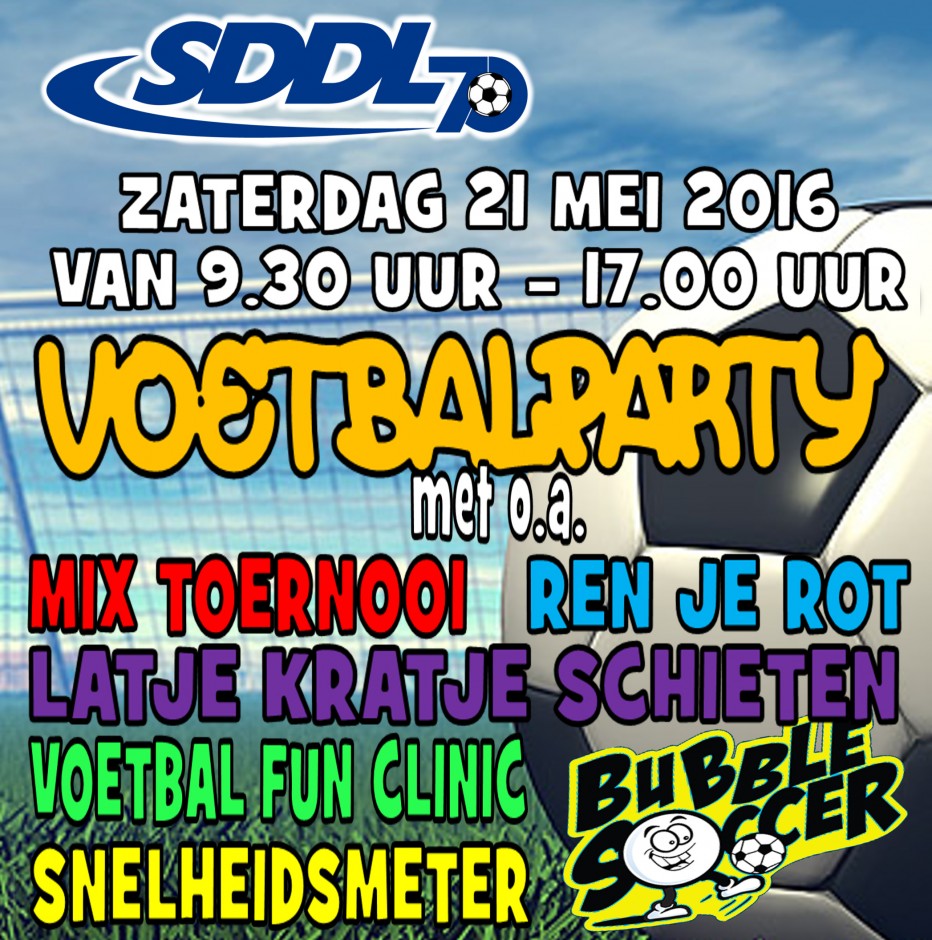 Zaterdag 21 mei voetbalparty voor alle jeugdleden