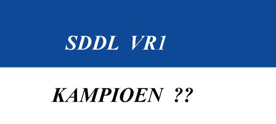 SDDL VR1 zondag nog geen kampioen